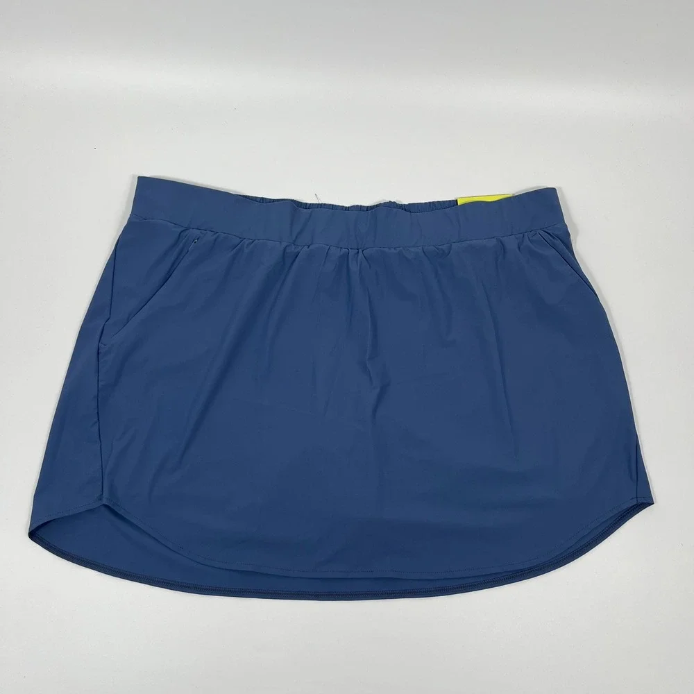Womens Athletic Skort XXL Blue Stretch Tennis Gym Workout Running